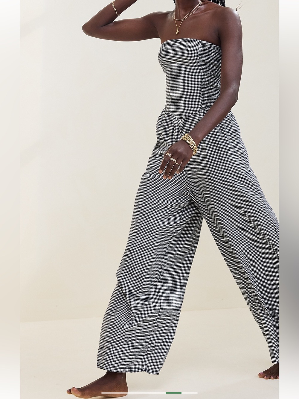 Aerie Strapless Smocked Jumpsuit